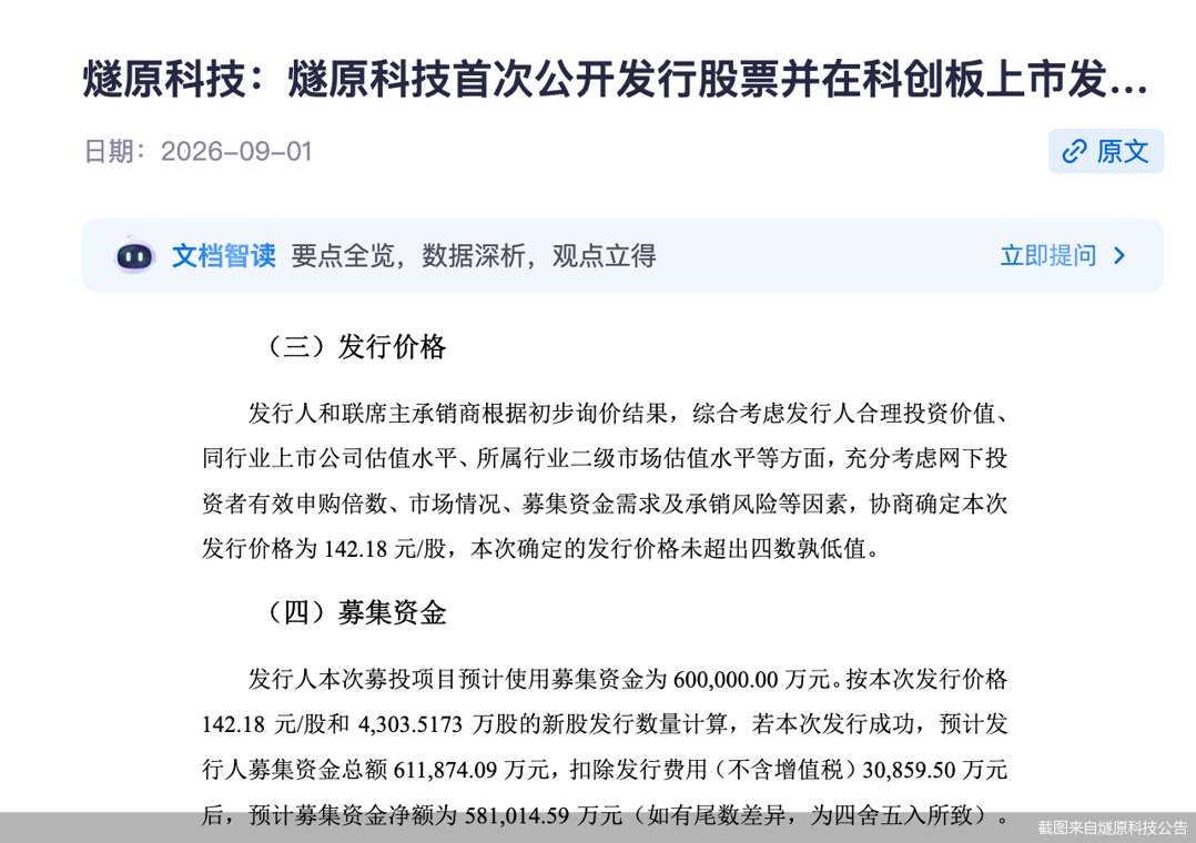 年内第三只百元股来了！燧原科技今日启动申购 中一签赚多少